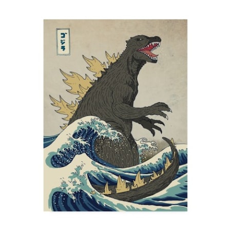 Michael Buxton 'The Great Monster Off Kanagawa' Canvas Art,35x47